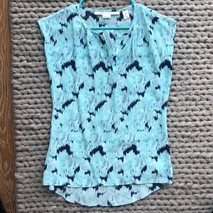 Max Studio 100% Silk Cap Sleeve Blouse